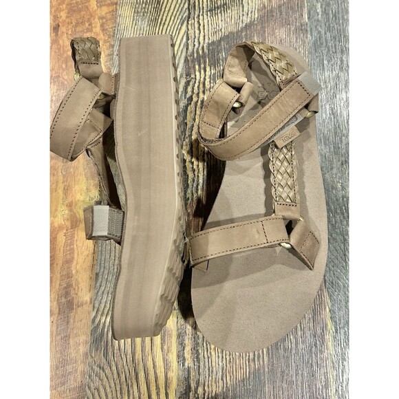 Tevas Universal Flatform Interweave Sandal Brown Boho Chi Whimsy Size 9 Beach - Picture 5 of 7